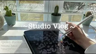 studio vlog 002 ~polco stickers, new journal, surprise sticker sheet