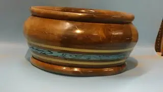 Wood turning a Milliputt and Walnut bowl# 105
