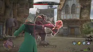 Fight with Armoured Troll | Hogwarts Legacy