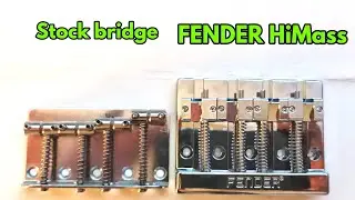 Stock bridge vs Fender HiMass IV Bridge Brass - WEIGHT COMPARISON