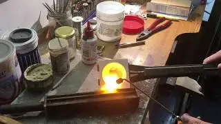 Gold Nuggets Melted and Alloyed to Produce 18 Karat Gold