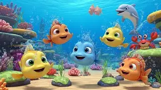 Five Little Fishies Splash Song for Kids | Fun Ocean & Counting Song, Toddler Nursery Rhymes & Baby