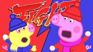 Cute Pig - cartoon The Snowball Fight - full episodes for little pigs