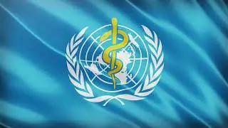 World Health Organization flag 40s loop | 1080p stock footage | realistic flag wave animation