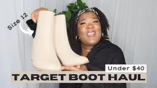 Under $40 TARGET FALL/WINTER BOOT Haul ❄️ | Size 12 | Wide Foot/Fit Friendly MUST HAVES to LOOK CHIC