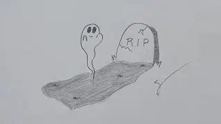 How To Draw a Tombstone / Easy Halloween Tutorial!