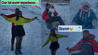 Experiencing snow for the first time❄️☃️ | Atal tunnel | Manali😍 | #sanjugowda28 