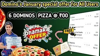 6 DOMINOS PIZZA in ₹00 मे😋|dominos coupon code today|zomato coupon code today| Domino's Pizza offer
