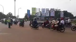 Pantauan arus lalu lintas di Simpang Kabil pada Selasa (23/01/18) pagi