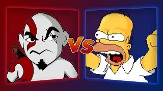 MUGEN Battle - Kratos vs Homer Simpson