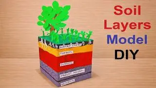 soil layers model making science project | soil profile  best out of waste | howtofunda | still