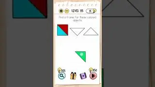 Brain test level 115 Find a frame for these colored objects