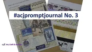 #acjpromptjournal No.3 Blue Collage & Washi Tape Pages