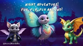 Fly, Fly, Fly Around! | Bat, Butterfly, and Dragon Dance Song