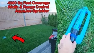Stop Wasting Water! Aqua Joe Sprinkler Review Width & Range Control Garden Sprinkler