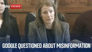 Google questioned about misinformation and harmful algorithms