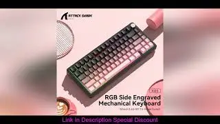 X85 ATTACK SHARK Gaming Keyboard Wireless with Meta Knobs,RGB Bluetooth Tri-Mode Mechanical