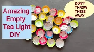 Empty Tea Light Candle Craft/Recycle Old Tea Light/Best Out of Waste/Tea Light Candle DIY