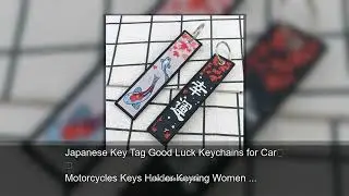 Japanese Key Tag Good Luck Keychains for Car Motorcycles Keys Holder Keyring Women Jet Tag Fash