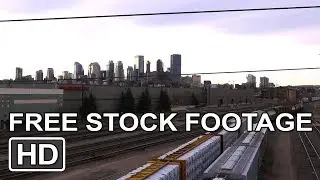 Free Stock Footage! *Skyline with Train [HD]