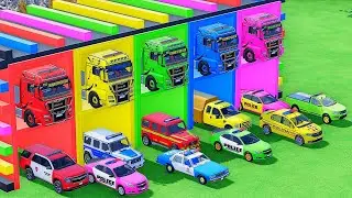 TRANSPORTING ALL POLICE CARS & EMERGENCY AMBULANCE VEHICLES WITH MERCEDES-BENZ TRUCKS | FS22 #026