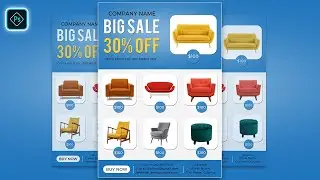 Modern Furniture Sale Flyer Design In Photoshop Tutorial