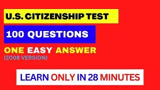 2022 USCIS Official 100 Civics Test Questions & Answers | US Citizenship (Random Questions)