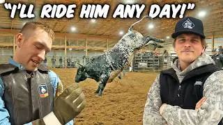 Cowboy Bet He Could Ride Our Best Bull, So We Brought Him To His House!