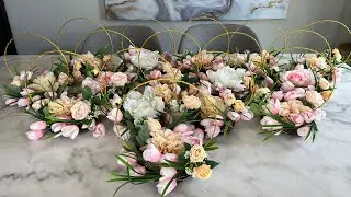 Hoop centerpiece diy #centerpiece #centerpiecediy #hoopcenterpiece
