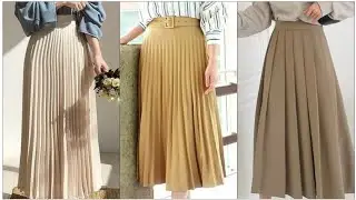 Plus size high waist pleated Aline midi skirts ideas for ladies 2023