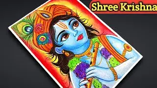 Shree Krishna Drawing ll Janmashtami Special Drawing krishna ll  Krishna Drawing tutorial 
