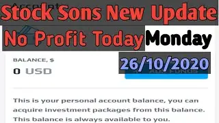 Stock Sons Scamed 🤔🙄 26/10/2020 No Profit Today 🤔 kya Stock Sons scam kar gai???