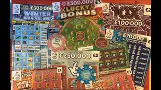 🤑🤑Another fun session with a mix of seven different cards UK National Lottery scratch cards🤑🤑