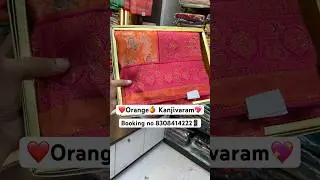 ❤️Orange Kanjivaram Paithani💖 The Best Paithani Silk Sarees Collection | Booking no 8308414222📱✅