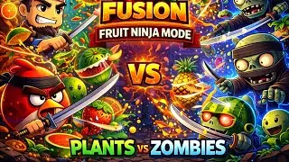 PVZ Fusion Fruit Ninja Mode Gameplay | Plants vs Zombies Slice & Fusion Challenge