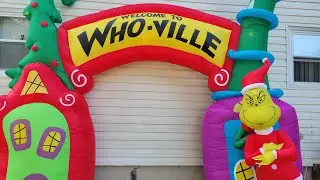 New 2022 12ft Who-Ville Grinch Archway Gemmy Christmas Airblown Inflatable Review
