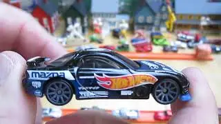 Mad Mike '95 Mazda RX-7 Rally Car Hot Wheels Toy Car Unboxing and Review HW Speed Graphics Series