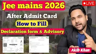 After jee mains admit card NTA new guidelines | QnA session for jee aspirants by akib khan #btech