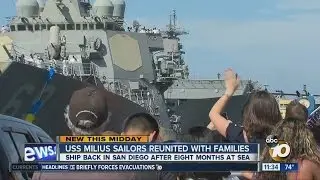 USS Milius returns to San Diego