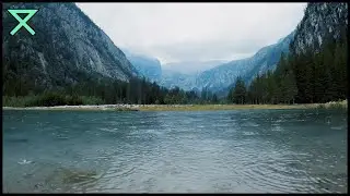 Skyrim Music - Rain and Thunder Ambience | Frigid Mountain Lake