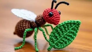 Crochet ant 🐜, crochet keychain, cute crochet keychain/@YoModaCrochet