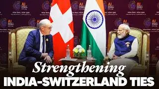PM Modi holds a bilateral meeting with President of the Swiss Confederation Guy Parmelin