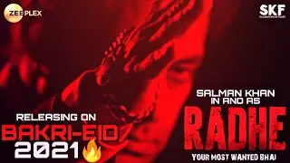 SALMAN KHAN'S RADHE TO RELEASE ON 21 JULY 2021🔥 BAKRI-EID HOLIDAY RELEASE🌟 5 DAYS EXTENDED WEEKEND💥