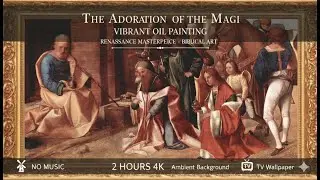 The Adoration of the Magi - Renaissance Masterpiece - Sacred Art in Golden Frame - Art TV - 2 Hours