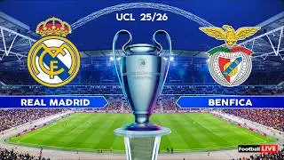 REAL MADRID vs BENFICA - UEFA Champions League 2026 | Full Match All Goals | Simulation PES