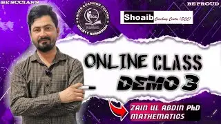Demonstration-3 || Online Classes || Zain Shah || PhD Maths || SCC || #maths #Online
