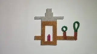Tiny House from colorful Magnetic Balls.