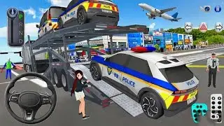 Police Cargo Truck Transporter Simulator - Police Car Transport Trailer Drive 3D - Android Gameplay 