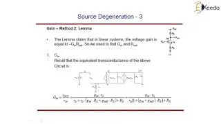 Single Stage Amplifier Common Source Stage(with Source Degeneration) - Amplifier Fundamentals