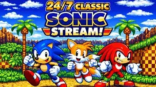 Classic 2D Sonic the Hedgehog - 24/7 - Sonic 1, 2, CD, 3+Knuckles, Mania + Great Fan Games